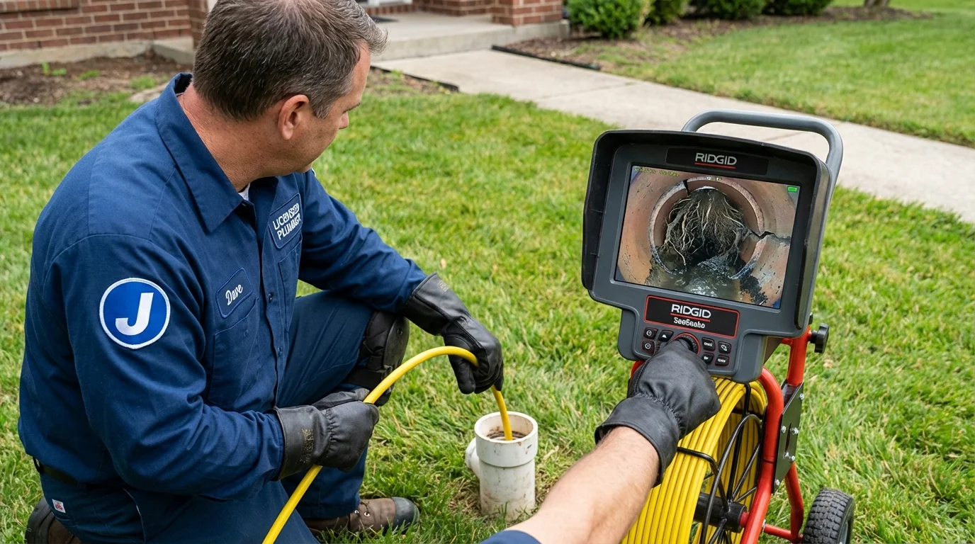 Sewer camera inspection being performed by Johns Plumbing LLC in Florence